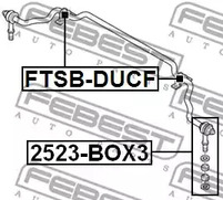 Фото 1 FTSB-DUCF FEBEST Комплект втулок стабилизатора