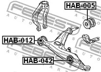 Фото 1 HAB-012 FEBEST Подвеска, рычаг независимой подвески колеса