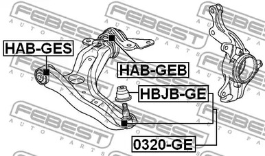 Фото 1 HAB-GEB FEBEST Рычаг подвески