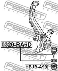 Фото 1 HBJB-A99 FEBEST Пыльник шаровой опоры