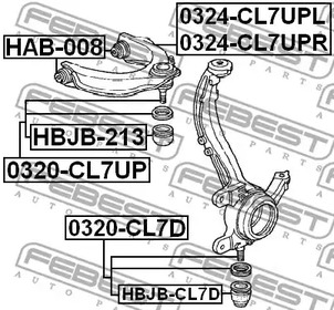 Фото 1 HBJB-CL7D FEBEST Пыльник шаровой опоры