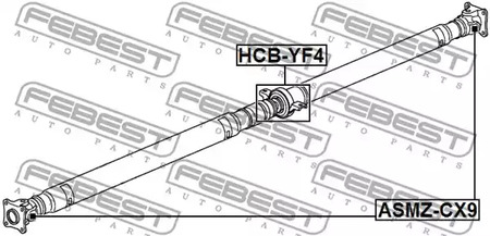 Фото 1 HCB-YF4 FEBEST Подшипник подвесной