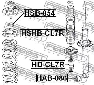 Фото 1 HD-CL7R FEBEST Отбойник амортизатора