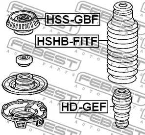 Фото 1 HD-GEF FEBEST Отбойник амортизатора