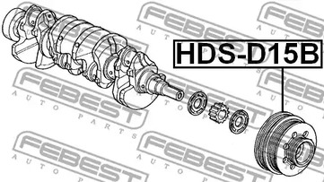 Фото 1 HDS-D15B FEBEST Шкив коленвала