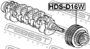 Фото 1 HDS-D16W FEBEST Шкив коленвала