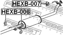 Фото 1 HEXB-007 FEBEST Монтажный комплект, система выпуска