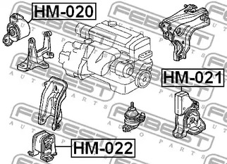 Фото 1 HM-022 FEBEST Подвеска, двигатель