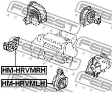 Фото 1 HM-HRVMRH FEBEST Подвеска, двигатель