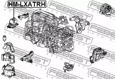 Фото 1 HM-LXATRH FEBEST Опора двигателя