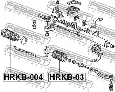 Фото 1 HRKB-004 FEBEST Пыльник рулевой рейки