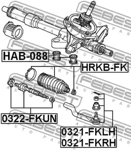 Фото 1 HRKB-FK FEBEST Пыльник рулевой рейки