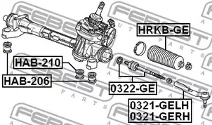 Фото 1 HRKB-GE FEBEST Пыльник рулевой рейки