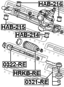 Фото 1 HRKB-RE FEBEST Пыльник, рулевое управление