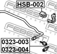 Фото 1 HSB-002 FEBEST Втулка стабилизатора