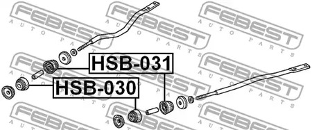 Фото 1 HSB-030 FEBEST Втулка стабилизатора