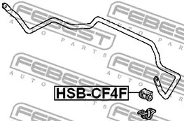 Фото 1 HSB-CF4F FEBEST Втулка стабилизатора подвески левый