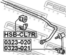 Фото 1 HSB-CL7R FEBEST Втулка стабилизатора