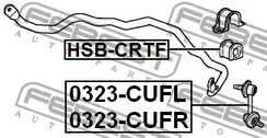 Фото 1 HSB-CRTF FEBEST Втулка стабилизатора