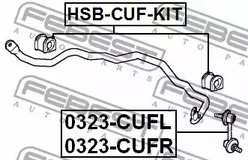 Фото 1 HSB-CUF-KIT FEBEST Втулка, стабилизатор