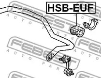 Фото 1 HSB-EUF FEBEST Втулка стабилизатора подвески левый