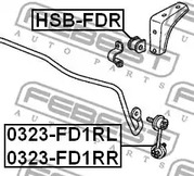 Фото 1 HSB-FDR FEBEST Втулка стабилизатора