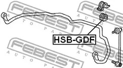 Фото 1 HSB-GDF FEBEST Втулка стабилизатора