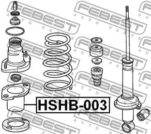 Фото 1 HSHB-003 FEBEST Пыльник амортизатора