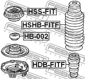 Фото 1 HSHB-FITF FEBEST Пыльник амортизатора