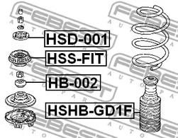 Фото 1 HSS-FIT FEBEST Подвеска, амортизатор