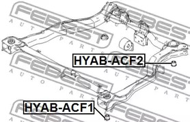 Фото 1 HYAB-ACF1 FEBEST Втулка, балка моста