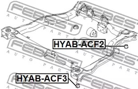 Фото 1 HYAB-ACF3 FEBEST Сайлентблок