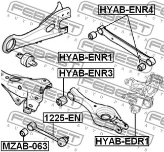 Фото 1 HYAB-EDR1 FEBEST Сайлентблок