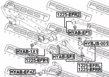 Фото 1 HYAB-EF4Z FEBEST Сайлентблок