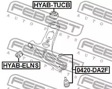 Фото 1 HYAB-ELNS FEBEST Подвеска, рычаг независимой подвески колеса