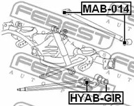 Фото 1 HYAB-GIR FEBEST Сайлентблок рычага подвески