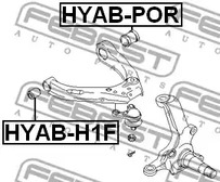 Фото 1 HYAB-H1F FEBEST Сайлентблок подвески