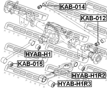 Фото 1 HYAB-H1 FEBEST Сайлентблок