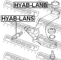 Фото 1 HYAB-LANB FEBEST Сайлентблок подвески