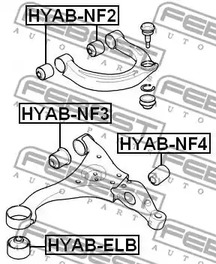 Фото 1 HYAB-NF2 FEBEST Сайлентблок подвески передний