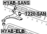 Фото 1 HYAB-SANS FEBEST Подвеска, рычаг независимой подвески колеса