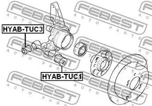 Фото 1 HYAB-TUC3 FEBEST Втулка, рычаг колесной подвески