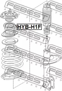 Фото 1 HYB-H1F FEBEST Подшипник качения, опора стойки амортизатора