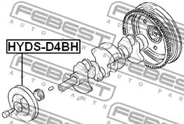 Фото 1 HYDS-D4BH FEBEST Шкив коленвала