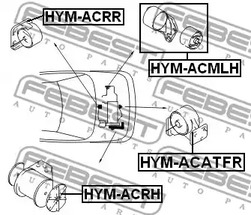 Фото 1 HYM-ACATFR FEBEST Опора двигателя