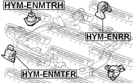 Фото 1 HYM-ENMTRH FEBEST Подвеска, двигатель