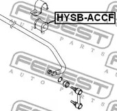 Фото 1 HYSB-ACCF FEBEST Втулка стабилизатора подвески