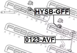 Фото 1 HYSB-GFF FEBEST Втулка стабилизатора