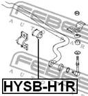 Фото 1 HYSB-H1R FEBEST Опора, стабилизатор