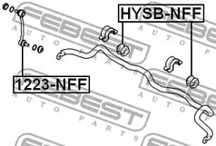 Фото 1 HYSB-NFF FEBEST Втулка стабилизатора